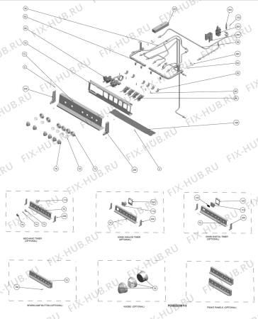 Взрыв-схема плиты (духовки) Zanussi Electrolux ZKG5030WN1 - Схема узла Section 5